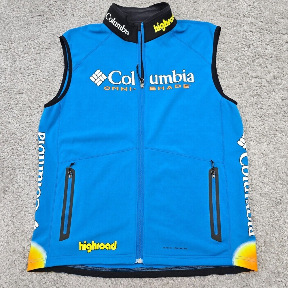 Columbia Mens Omni Shade Full Zip Vest Size XL Cycling Outdoor Athletic‎